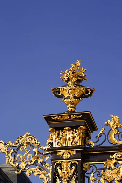 Nancy França Rede Decorativa Com Ornamentos Dourados Praça Stanislas Nancy — Fotografia de Stock