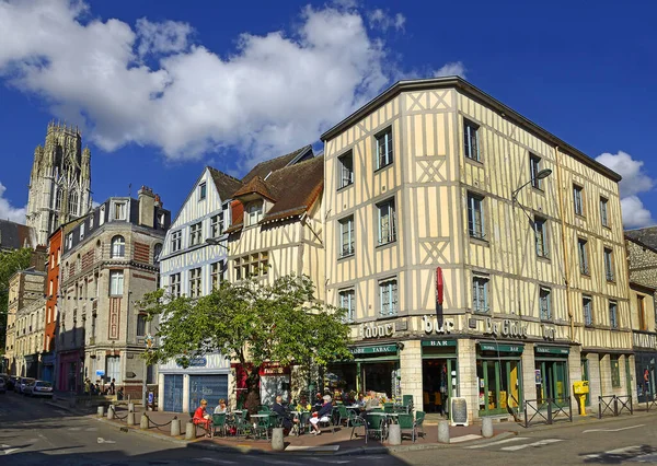 Rouens Historiska Centrum Halvtimrade Hus Den Historiska Stadskärnan Typiska För — Stockfoto