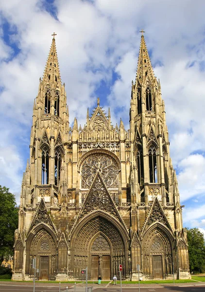 Large Gothic Roman Catholic Church Ouen Rouen Rouen Capital Haute — Zdjęcie stockowe