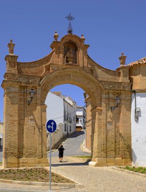 Güney İspanya, Malaga Eyaleti, Endülüs, Avrupa 'nın tarihi Antequera köyünün Granada Kapısı