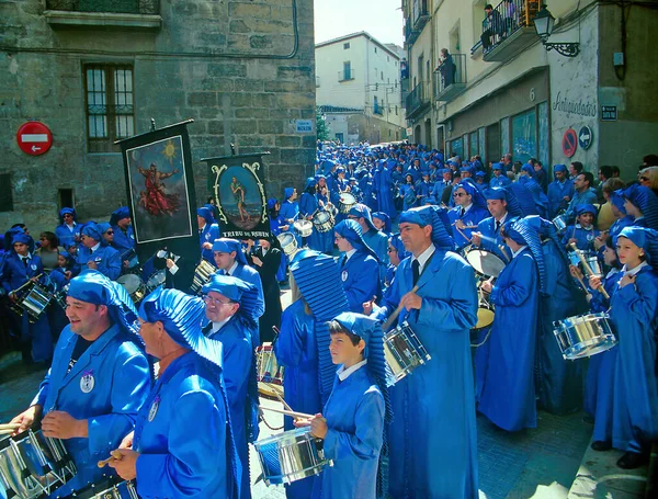 Alcaniz Drummers Celebrate Easter Celebrated Every Year Good Friday April —  Fotos de Stock