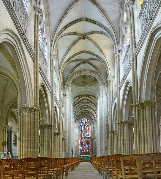 Les Andelys France Collegiate Church Notre Dame Les Andelys Normandy — стокове фото