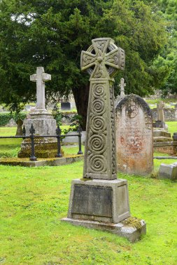Canterbury, İngiltere - St. Martin Kilisesi 'ndeki antik bir mezarlık Roma zamanında inşa edildi. Burası UNESCO Dünya Mirasları Alanı