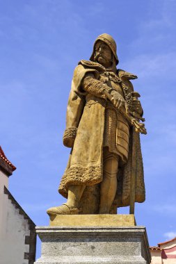 TABOR, CZECH REPUBLIC - Jan Zizka Monument on main square of Tabor city. The historic core is an urban conservation area. It is the regional center of tourism.