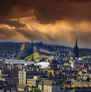 İskoçya 'daki Edinburgh' un Eski Kasabası. Edinburgh UNESCO Dünya Mirası Alanıdır