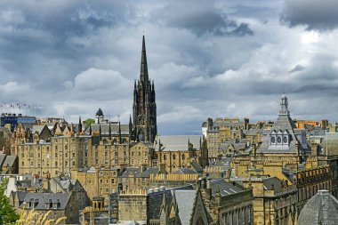 İskoçya 'nın eski Edinburgh kasabası, Birleşik Krallık. Edinburgh UNESCO Dünya Mirası Alanıdır