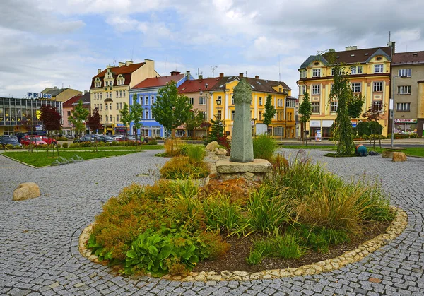 Rynek Główny Miasta Niem Asch Miasto Czechach Zachodnich Kraju Związkowym — Zdjęcie stockowe