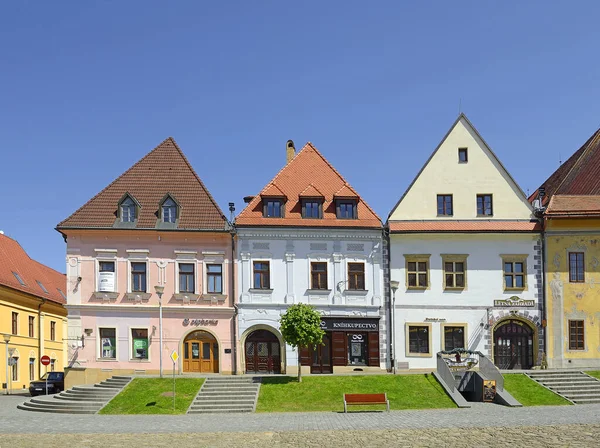Bardejov Torg Med Gamla Historiska Hus Staden Ett Unescos Världsarv — Stockfoto