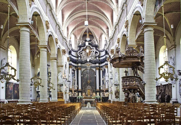 Yalancı Beguinage Margarite Kilisesi Belçika Flaman Beguinajları Unesco Dünya Mirasları — Stok fotoğraf