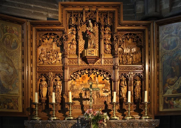 Ieper Ypres Belgien Interiören Martins Katedral Gotisk Stil Det Kyrka — Stockfoto