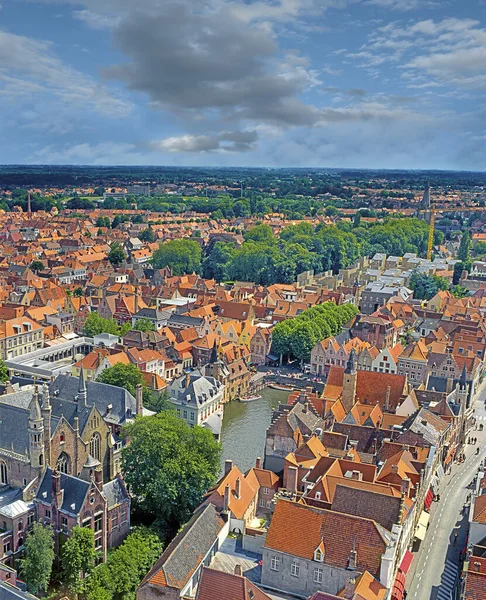 Old Town Brugge Aerial View Belgium Unesco World Heritage Site — Stock Photo, Image
