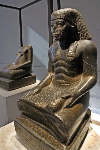 Berlin Germany Exhibition New Museum Egyptian Collection Scribe Figure Sobekhotep — Stock Photo, Image