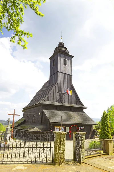 Bielowicko Πολωνια Ξύλινα Parisch Εκκλησία Του Αγίου Laurence 1701 Bielowicko — Φωτογραφία Αρχείου