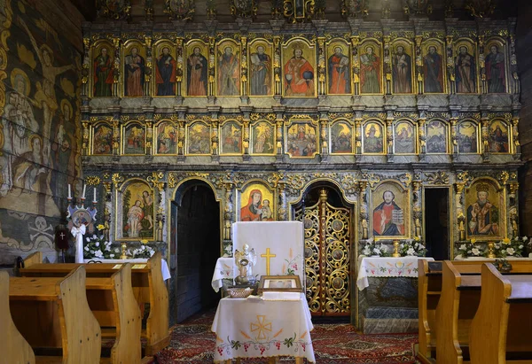 Bodruzal Slovensko Iconostasis Church Mixed Baroque Rocco Ornamental Style Dřevěný — Stock fotografie