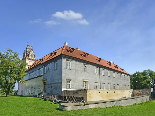 Castle Brandys Nad Labem Fontos Reneszánsz Emlékmű Csodálatos Graffiti Ahol — Stock Fotó