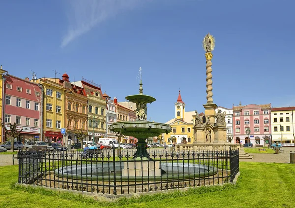 Broumow Czeska Republika Rynek Główny Miasta Broumov Broumov Stare Miasto — Zdjęcie stockowe