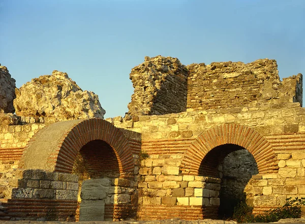 Detalhe Arquitetura Nesebar Bulgária Patrimônio Mundial Unesco — Fotografia de Stock