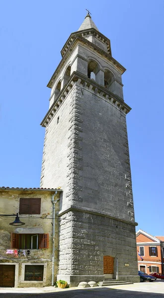 Buzet Croatia Bell Tower Buzet Rebuilt 1897 Year 1541 Carved — Stock Photo, Image