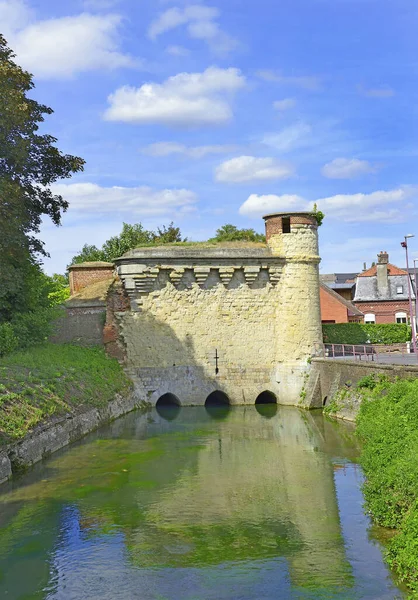 Cambrai Frankrijk Porte Des Arquets Waterpoort Die Rivier Escaut Staat — Stockfoto