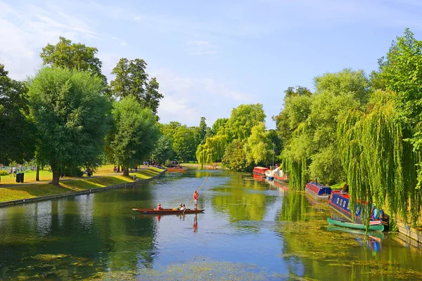 Cambridge Vereinigtes Königreich Ein Malerischer Blick Über Den River Cam — Stockfoto