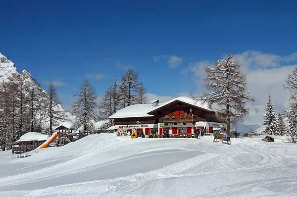 Dolomites South Tyrol Talya Alta Pusteria Daki Rotwandwiesen Hutte Dağ — Stok fotoğraf