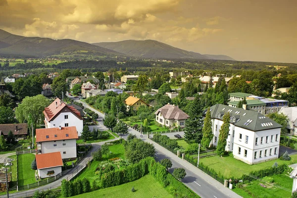 Деревня Быстрице Над Ожи Окидышские Горы Чехия — стоковое фото