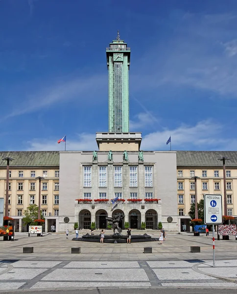 Czech Republic Ostrava City Hall Prokes Square Hall Observation Tower — 스톡 사진