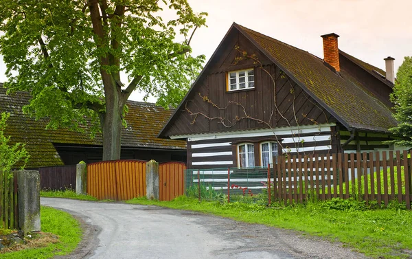 Old Timbered Houses Village Vesec Town Sobotka Vesec Protected Area — Stockfoto