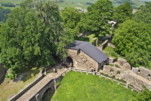 Zamek Hukvaldy Jeden Największych Ruin Zamku Czechach Północno Wschodnie Morawy — Zdjęcie stockowe