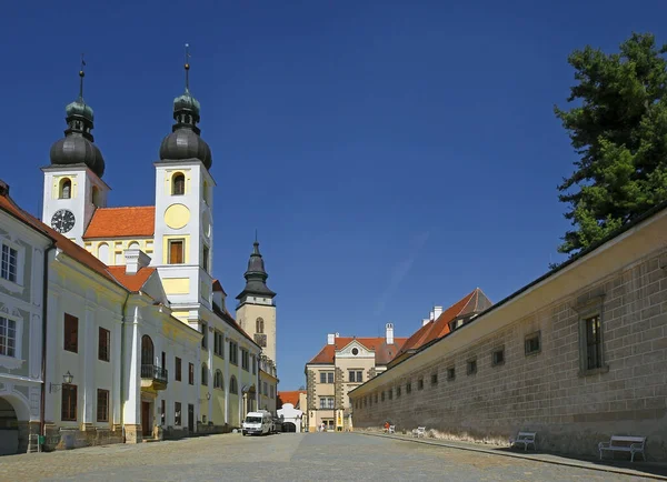 Telc Quadrado Principal República Checa Património Mundial Pela Unesco — Fotografia de Stock