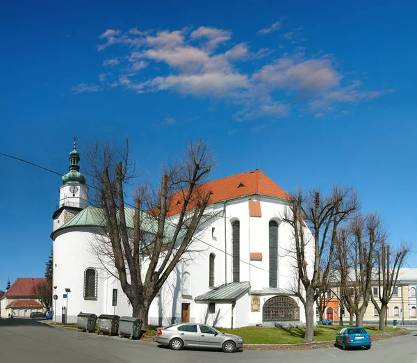 Kostel Nanebevzetí Panny Marie Bruntal Morava Česká Republika Kostel Představuje — Stock fotografie