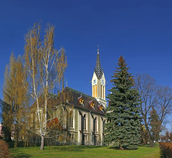 Krnov Czech Republic Євангелічна Церква Місті Крнов Церква Була Побудована — стокове фото