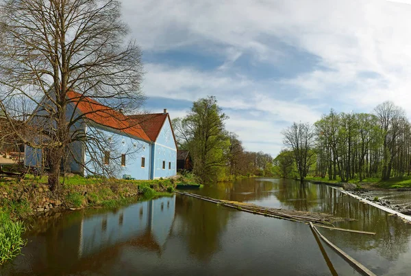 Nezarka River Town Veseli Nad Luznici South Bohemia Czech Republic —  Fotos de Stock