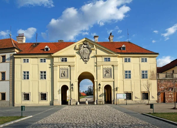 Chateau Valtice Main Entrance Square Czech Republic Lednice Valtice Cultural — Zdjęcie stockowe