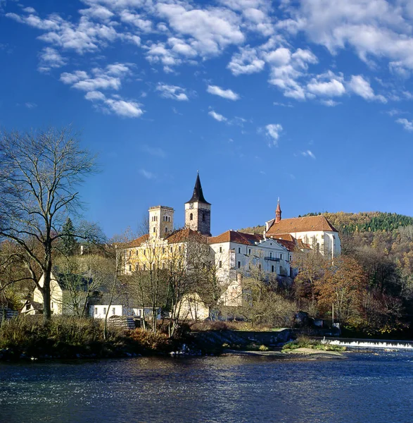 Beautiful River Sazava Benedictine Sazava Monastery Bohemia Czech Republic — Φωτογραφία Αρχείου