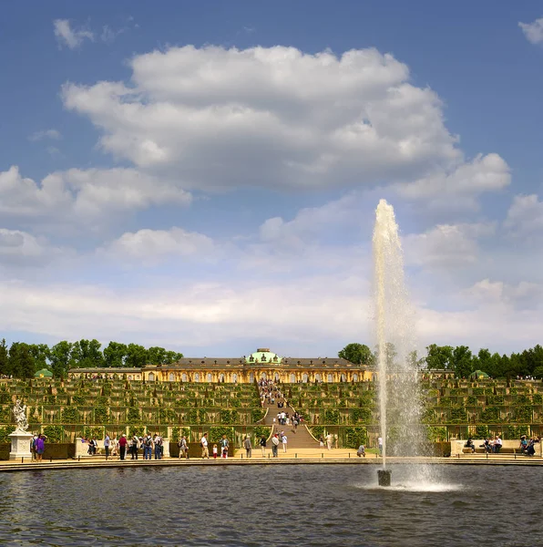 Potsdam Alemania Sanssouci Nombre Del Antiguo Palacio Verano Federico Grande —  Fotos de Stock