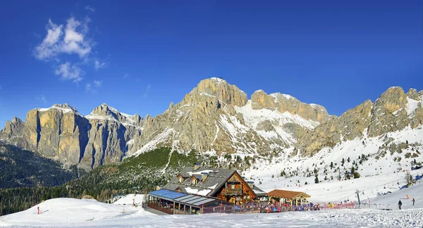 Dolomitler Güney Tyrol Talya Val Gardena Daki Baita Gherdeccia Dağ — Stok fotoğraf