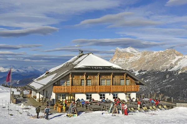 Dolomites Güney Rol Talya Dağ Kulübesi Pralongia Val Badia Daki — Stok fotoğraf