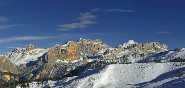 Panorama Alpe Fanes Desde Cabaña Pralongia Alta Badia Dolomitas Tirol — Foto de Stock