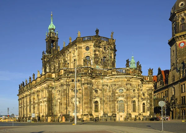 Catedral Dresden Santíssima Trindade Castelo Hofkirche Dresden Saxônia Alemanha — Fotografia de Stock