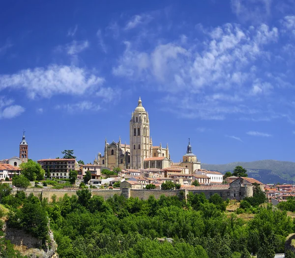 Segovia Hiszpania Historyczne Miasto Segovia Catedral Santa Maria Segovia Castilla — Zdjęcie stockowe