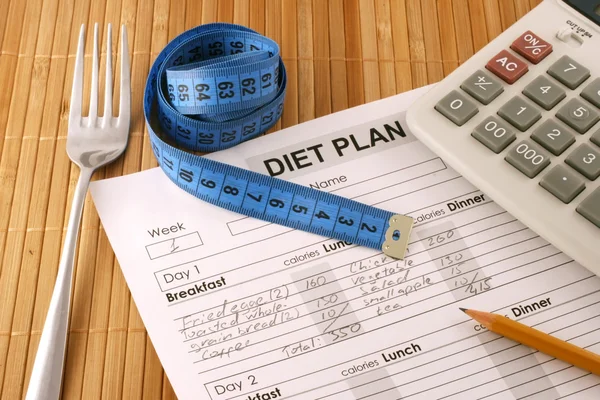Planejamento da dieta — Fotografia de Stock