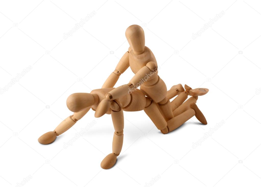 Figuras De Madeira Com Posicao Canzana Isolado No Branco Fotografia De Stock Figuras De Madeira Com Posicao Canzana Isolado No Branco Fotografia De Stock