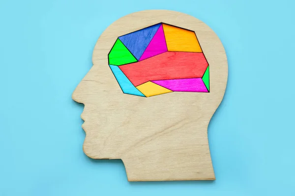 Creatività ed emozioni positive. Cervello umano multicolore. — Foto Stock