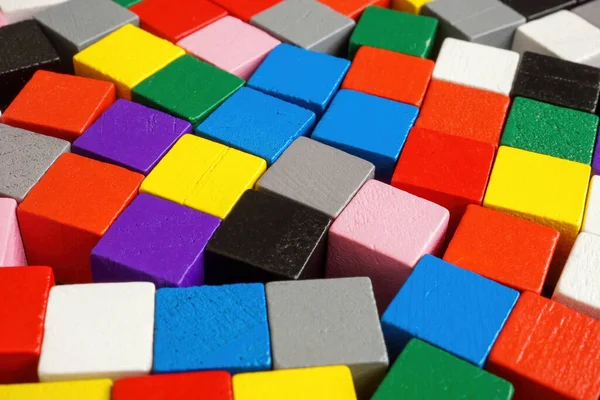 Many Different Colored Cubes Symbol Abstract Diversity — Stok fotoğraf