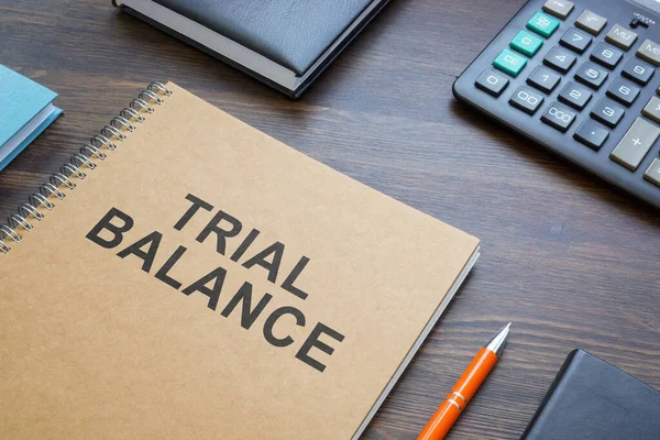 Accounting Book Trial Balance Calculator — Stockfoto