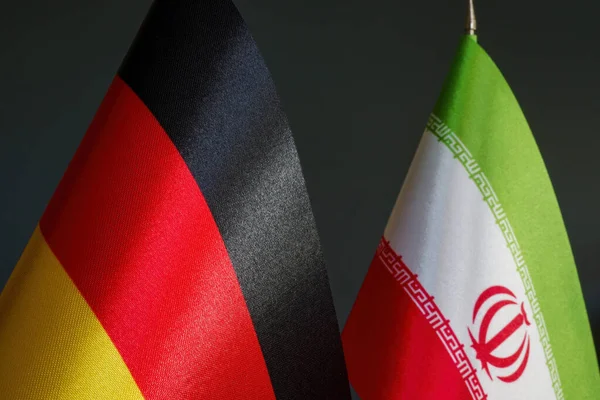 Banderas Alemania Irán Como Concepto Negociaciones — Foto de Stock