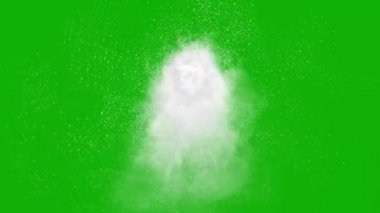 Yeşil ekran arkaplanlı kar fırtınası hareketli grafikleri