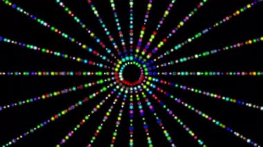 Parlak renk yıldızları desenli, gece arkaplanlı hareket grafikleri