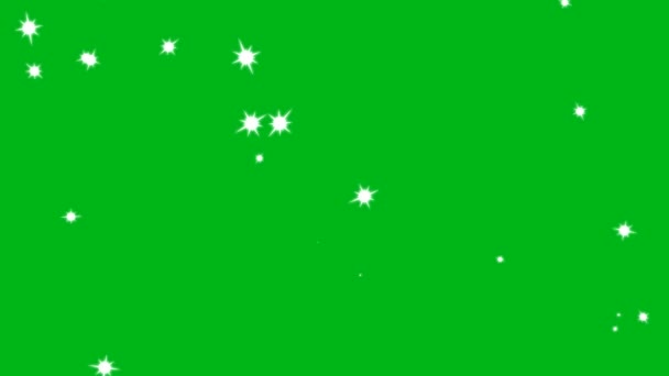 緑の画面の背景とTwinklingフラッシュライトモーショングラフィックス — ストック動画